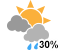 Chance of showers or drizzle (30%)